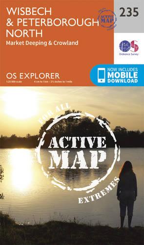 OS Explorer Map Active (235) Wisbech and Peterborough North (OS Explorer Active Map)