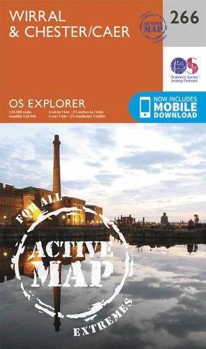 OS Explorer Map Active (266) Wirral and Chester (OS Explorer Active Map)