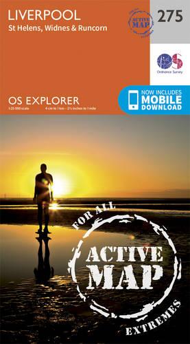 OS Explorer Map Active (275) Liverpool, St Helens - Widnes and Runcorn (OS Explorer Active Map)