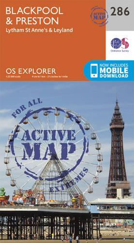 OS Explorer Map Active (286) Blackpool and Preston (OS Explorer Active Map)