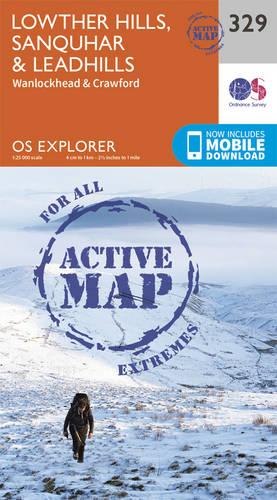 OS Explorer Map Active (329) Lowther Hills, Sanquhar and Leadhills (OS Explorer Active Map)
