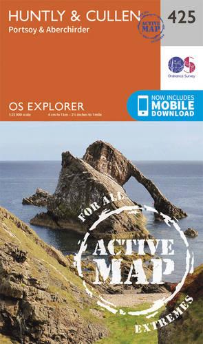 OS Explorer Map Active (425) Huntly and Cullen (OS Explorer Active Map)