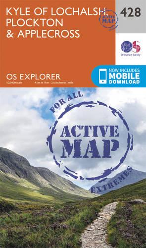 OS Explorer Map Active (428) Kyle of Lochalsh, Plockton and Applecross (OS Explorer Active Map)