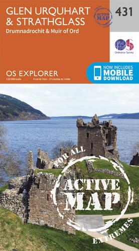 OS Explorer Map Active (431) Glen Urquhart and Strathglass (OS Explorer Active Map)