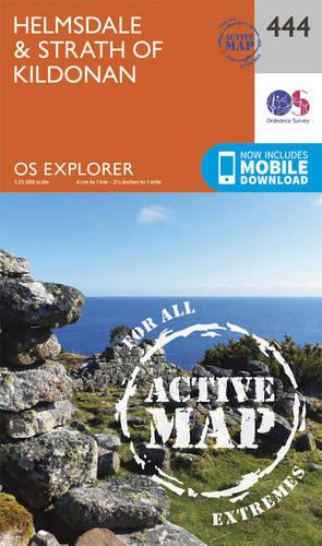 OS Explorer Map Active (444) Helmsdale and Strath of Kildonan (OS Explorer Active Map)