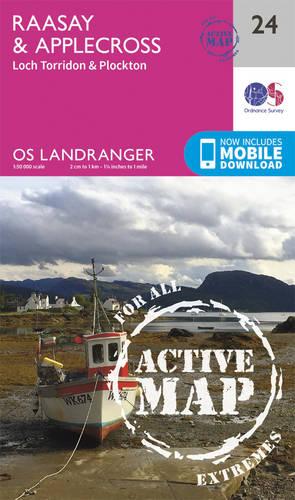 Landranger Active (24) Raasay & Applecross, Loch Torridon & Plockton (OS Landranger Active Map)