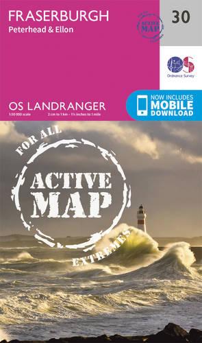 Landranger Active (30) Fraserburgh, Peterhead & Ellon (OS Landranger Active Map)