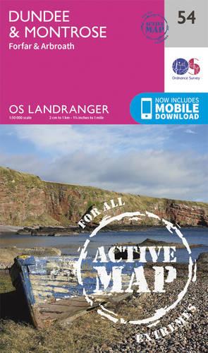 Landranger Active (54) Dundee & Montrose, Forfar & Arbroath (OS Landranger Active Map)