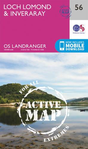 Landranger Active (56) Loch Lomond & Inveraray (OS Landranger Active Map)