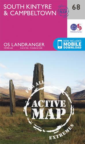 Landranger Active (68) South Kintyre & Campbeltown (OS Landranger Active Map)