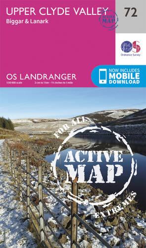 Landranger Active (72) Upper Clyde Valley, Biggar & Lanark (OS Landranger Active Map)