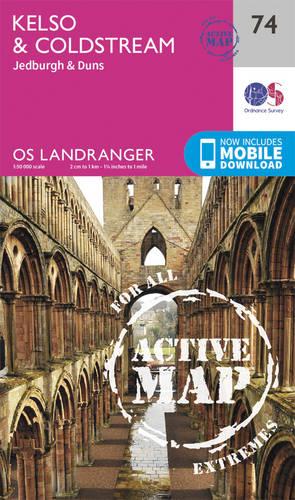 Landranger Active (74) Kelso & Coldstream, Jedburgh & Duns (OS Landranger Active Map)