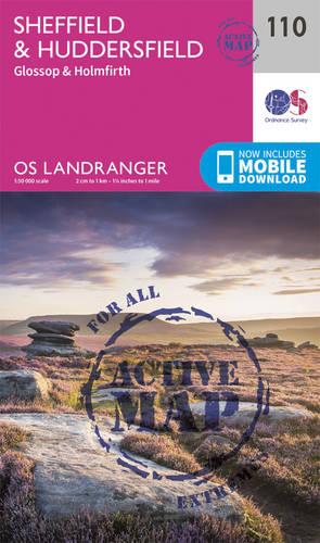 Landranger Active (110) Sheffield & Huddersfield, Glossop & Holmfirth (OS Landranger Active Map)