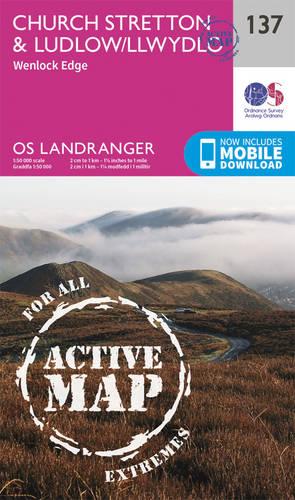 Landranger Active (137) Ludlow & Church Stretton, Wenlock Edge (OS Landranger Active Map)