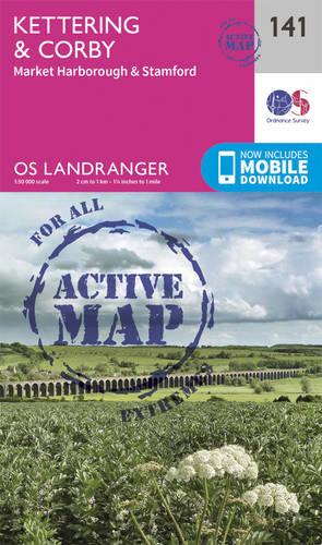 Landranger Active (141) Kettering & Corby (OS Landranger Active Map)