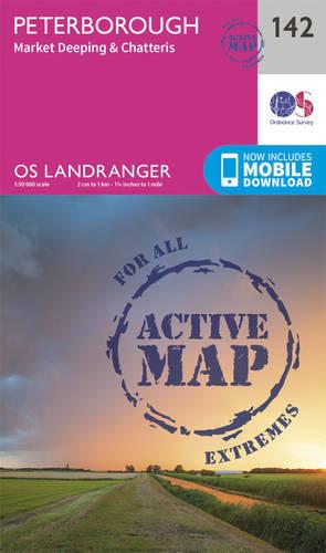 Landranger Active (142) Peterborough, Market Deeping & Chatteris (OS Landranger Active Map)