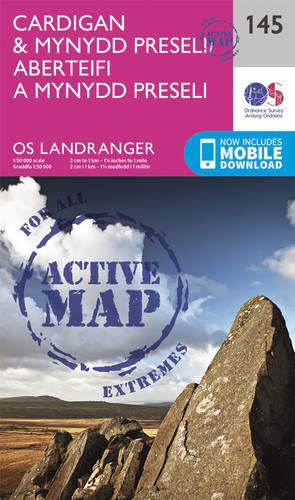 Landranger Active (145) Cardigan & Mynydd Preseli (OS Landranger Active Map)