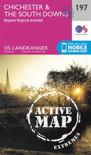 Landranger Active (197) Chichester & The South Downs (OS Landranger Active Map)