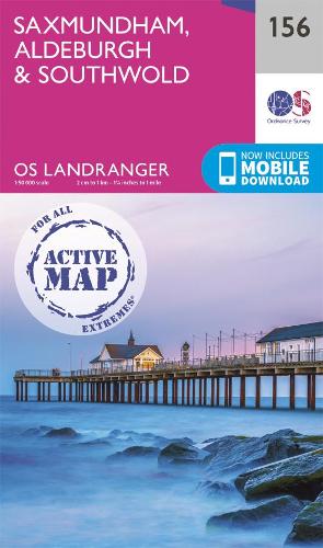 OS Landranger Active Map 156 Saxmundham, Aldeburgh & Southwold (OS Landranger Active)