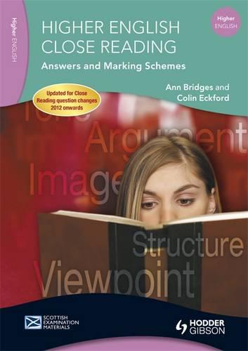 Higher English Close Reading Answers and Marking Schemes (SEM)