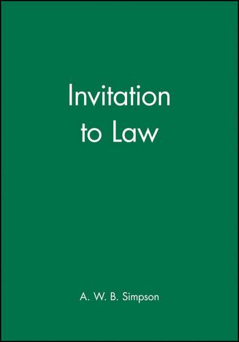 Invitation to Law (Invitation Series)