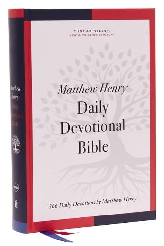 NKJV, Matthew Henry Daily Devotional Bible, Hardcover, Red Letter, Comfort Print: 366 Daily Devotions by Matthew Henry