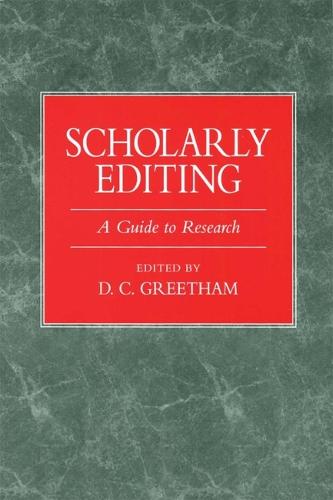 Scholarly Editing: A Guide to Research