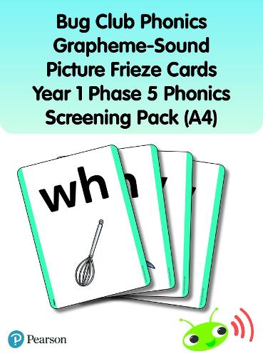Bug Club Phonics Grapheme-Sound Picture Frieze Cards Year 1 Phase 5 Phonics screening pack (A4) (Phonics Bug)