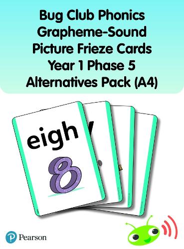 Bug Club Phonics Grapheme-Sound Picture Frieze Cards Year 1 Phase 5 alternatives (A4) (Phonics Bug)