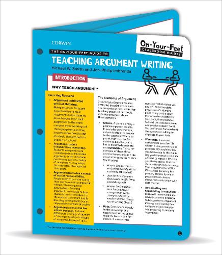 The On-Your-Feet Guide to Teaching Argument Writing (Corwin Literacy)