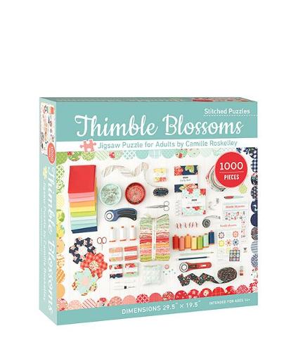 Thimble Blossoms Jigsaw Puzzle for Adults: 1000 Pieces, Dimensions 29.5 " x 19.5"