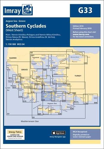 Imray Chart G33: Southern Cyclades (West Sheet) (G Charts)