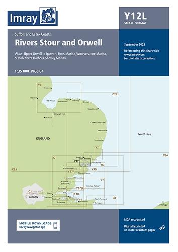 Imray Chart Y12 Laminated: Rivers Stour and Orwell (Y Series)