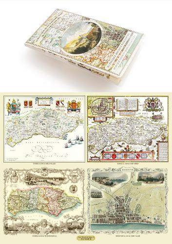 A Collection of Four Historic Maps of Sussex from 1611 - 1851 (Historic English Counties Collection)