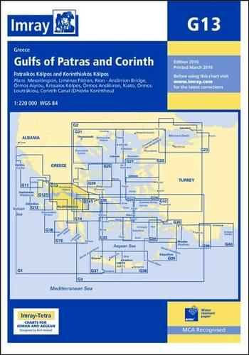 Imray Chart G13: Gulfs of Patras and Corinth (2000 Series)