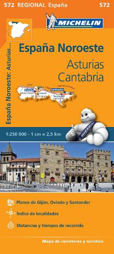 Asturias, Cantabria Regional Map 572 (Michelin Regional Maps)