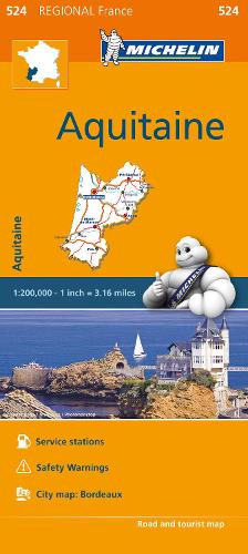 Aquitaine Michelin Regional Map (Michelin Regional Maps) 524 (Michelin Regional France)